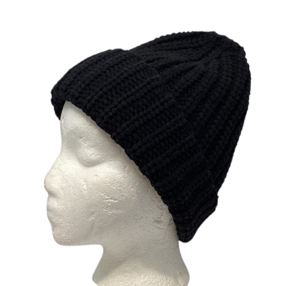 💚 Banana Republic Black Ribbed Knit Beanie O/S